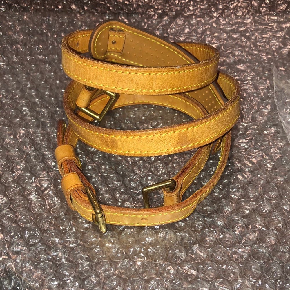 LOUIS VUITTON Replacement Vachetta Leather Shoulder Strap without LV Clasps - Picture 4 of 14